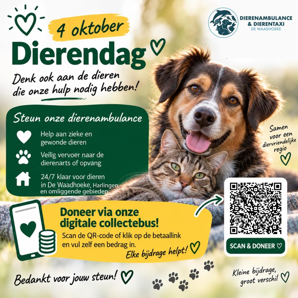 DIERENDAG: HELP JIJ DIERENAMBULANCE EN DIERENTAXI DE WAADHOEKE OP PAD? whatsapp image 2026 09 14 at 10.49.35